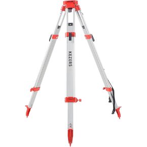KEZERS Aluminum Surveying Tripod, Heavy Duty Transit Level Tripod with Quick Clamp, 5/8"-11 Threaded Flat Tripod for Automatic Optical Level in Saudi Arabia