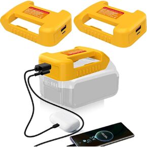 2 Pack USB Fast Charger Adapter for Dewat 20V Battery with USB & Type-C Rapid Charging Power Wheel Adapter USB Charger (Adapter Only) in Saudi Arabia