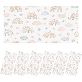 6 Pack Light Covers for Ceiling Lights Magnetic Fluorescent Light Covers for Classroom Watercolor Childish Boho Seamless Rainbows Ceiling Lamp Shade for Home Office School in Kuwait