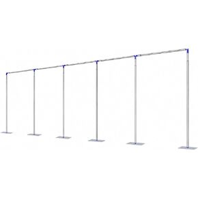 Professional Backdrop Stand 10x50ft Heavy Duty Adjustable Pipe and Drape Backdrop Support System Freestanding Wedding Backdrop Frame for Photography Events Stage Party Decoration in Kuwait
