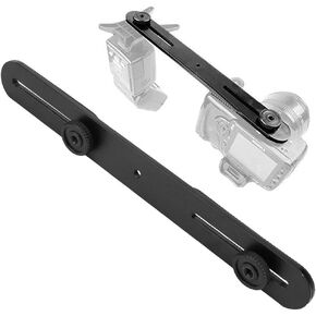 Dual Flash Bracket, Camera Flash Bracket Straight Mount with 2 Screws Tripod Light Stand for SLR Cameras in Saudi Arabia