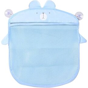 Mesh Bath Toy Storage, The bath toy holder for Bathtub Toys & Bathroom Organizer Bag- For Kids & Baby，Compatible with bath toy storage,with Two Complimentary Suckers(Shark) in Kuwait