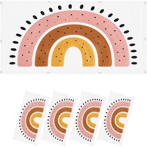 4 Pack Light Covers for Ceiling Lights Magnetic Fluorescent Light Covers for Classroom Seamless boho rainbows terracotta colors Neutral nursery art design Ceiling Lamp Shade for Home Office School in Kuwait