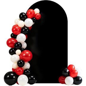 7.2FT Black Arch Cover Stretchy Backdrop for Wedding | Spandex Balloon Arch Backdrop, Double-Sided, Wrinkle-Resistant, for Ceremony, Birthday Party, Graduation, Baby Shower Decor in Kuwait
