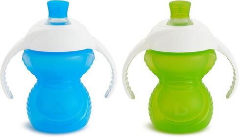 Munchkin® Click Lock™ Bite Proof Trainer Cup, Plastic, 7 Ounce, 2 Pack, Blue/Green in Kuwait