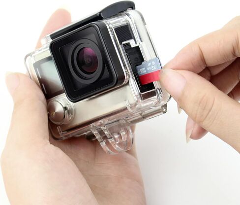 SOONSUN Skeleton Case for GoPro Hero 4, Hero 3+, Hero 3 – Side Open Frame Housing with Touch Backdoor, Access to Ports & Mic Adapter, for Live Feed, Charging, External Mic Use in Kuwait