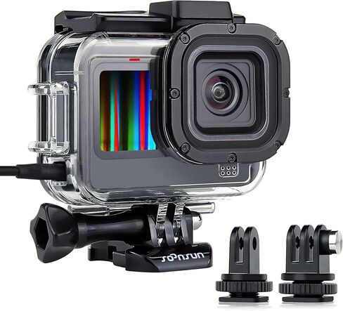 SOONSUN Skeleton Protective Housing Case for GoPro Hero 13/12 / 11/10 / 9 Black, Side Open Housing Shell with Skeleton Backdoor for Improved Audio Capture and Easy Access to Camera's Touch Screen in Kuwait