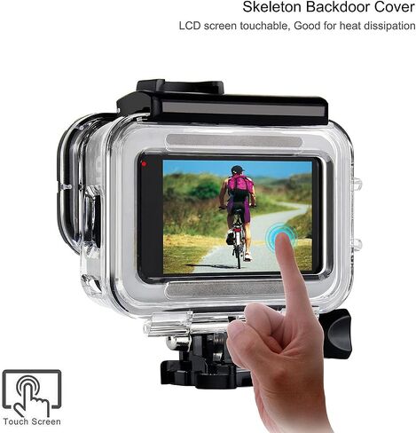 SOONSUN Skeleton Protective Housing Case for GoPro Hero 13/12 / 11/10 / 9 Black, Side Open Housing Shell with Skeleton Backdoor for Improved Audio Capture and Easy Access to Camera's Touch Screen in Kuwait
