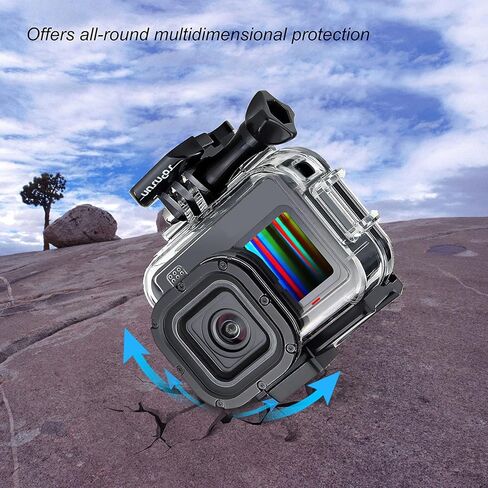SOONSUN Skeleton Protective Housing Case for GoPro Hero 13/12 / 11/10 / 9 Black, Side Open Housing Shell with Skeleton Backdoor for Improved Audio Capture and Easy Access to Camera's Touch Screen in Kuwait