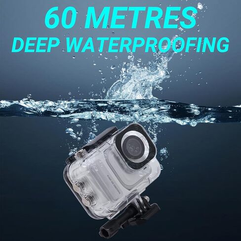 Waterproof Case for Insta360 GO Ultra Full Set, 60M/196FT Underwater Diving Protective Shell, Compatible with Insta360 GO Ultra Camera & Charging Case for Surfing, Diving & Swimming in Kuwait