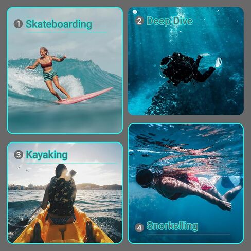 Waterproof Case for Insta360 GO Ultra Full Set, 60M/196FT Underwater Diving Protective Shell, Compatible with Insta360 GO Ultra Camera & Charging Case for Surfing, Diving & Swimming in Kuwait