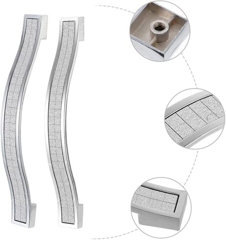 10pcs Modern Minimalist Frosted Crystal Drawer Handles for Cabinets Elegant Furniture Pulls Alloy Material for Closet and Dresser Decor in Kuwait
