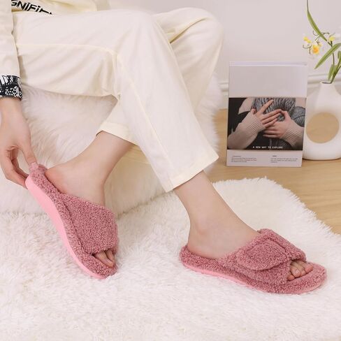 Unisex Orthopedic Slippers Arch Support Open Toe Shoes, F-Pink 38 | Comfortable House Shoes Featuring Adjustable Straps, Cushioned Footbed and Soft Fit for Everyday Indoor and Outdoor Wear in Kuwait