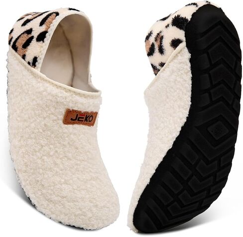 Furry House Slippers for Men Women, Slip On Indoor | Thickened Sole, Non-Slip, for Yoga, Travel, Indoor House Use in Kuwait