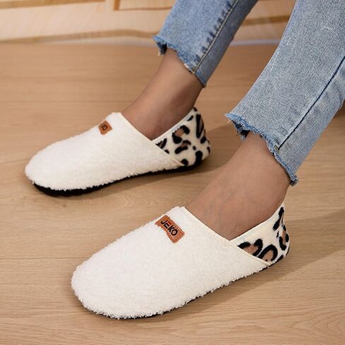 Furry House Slippers for Men Women, Slip On Indoor | Thickened Sole, Non-Slip, for Yoga, Travel, Indoor House Use in Kuwait