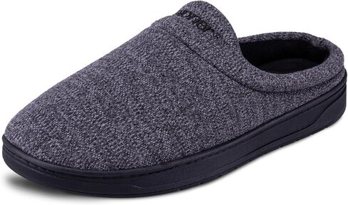 isotoner Men's Indoor/Outdoor Heathered Knit Brady Clog Slippers With Memory Foam Comfort and Heel Support in Kuwait