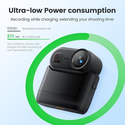 4K 30FPS Vlogging Camera, 64GB POV Camera with 33FT Waterproof, 20MP Tiny Actioncamera 6-axis Stabilization, 150° Hands-Free Sport Cam, Thumb Bodycam 4.5hr Battery Life, Mount Anywhere (64, GB) in Kuwait
