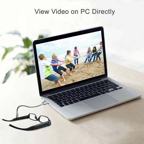 1080P HD Smart Glasses with Camera for Men, Hands-Free Video Recording Glasses, First Person View Camera Glasses for Cycling Travel Vlog in Kuwait