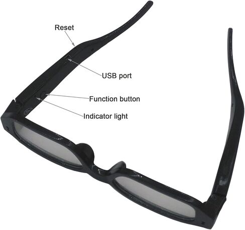 1080P HD Smart Glasses with Camera for Men, Hands-Free Video Recording Glasses, First Person View Camera Glasses for Cycling Travel Vlog in Kuwait