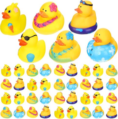 Honoson 36 Pcs Rubber Duck in Bulk Mini Toy Rubber Duck for Bath Birthday Gifts Shower Party Favors Decoration(Pool) in Kuwait