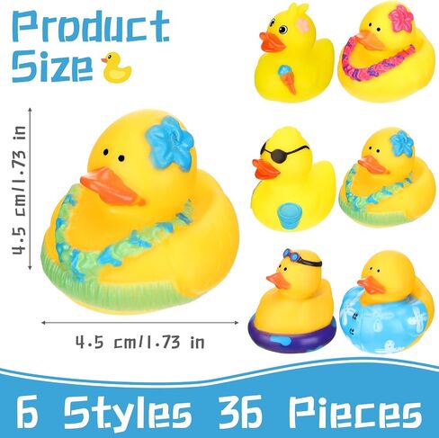 Honoson 36 Pcs Rubber Duck in Bulk Mini Toy Rubber Duck for Bath Birthday Gifts Shower Party Favors Decoration(Pool) in Kuwait