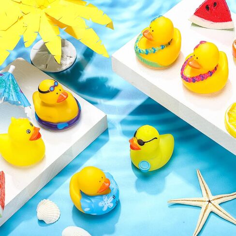 Honoson 36 Pcs Rubber Duck in Bulk Mini Toy Rubber Duck for Bath Birthday Gifts Shower Party Favors Decoration(Pool) in Kuwait