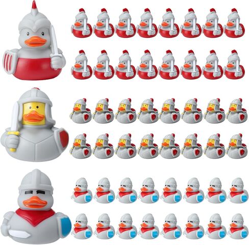 Sotiff 24 Pcs Mini Medieval Rubber Duckies Knight Character Funny Military Small Rubber Ducks Bulk for Carnival Birthday Theme Decor Supplies in Kuwait