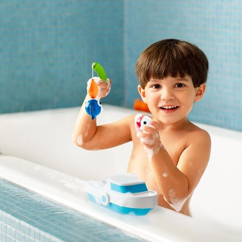 Munchkin® Deep Sea Fishin'™ Toddler Bath Toy and Game with Magnetic Fish, Boat, and Rod in Kuwait