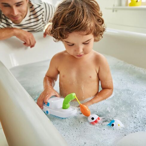 Munchkin® Deep Sea Fishin'™ Toddler Bath Toy and Game with Magnetic Fish, Boat, and Rod in Kuwait