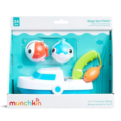 Munchkin® Deep Sea Fishin'™ Toddler Bath Toy and Game with Magnetic Fish, Boat, and Rod in Kuwait