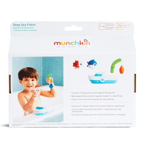 Munchkin® Deep Sea Fishin'™ Toddler Bath Toy and Game with Magnetic Fish, Boat, and Rod in Kuwait