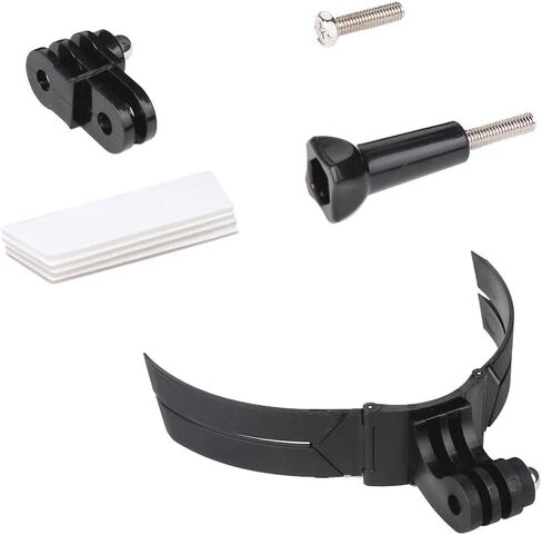 Motorcycle Helmet Chin Mount Kits with Adhesive Curved Pads Compatible with DJI Osmo Action 6, Osmo Action 5 Pro, Osmo Action 4, Osmo Action 3, Insta360, GoPro, SJCAM, Campark (Version B) in Kuwait