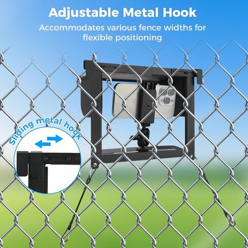 Game Changer Mounting Streaming Kit, Fence Phone Mount Baseball with Shade | Game Changer Fence Holder with Power Bank Clip for iPhone, Samsung, Mevo, GoPro and Action Camera in Kuwait