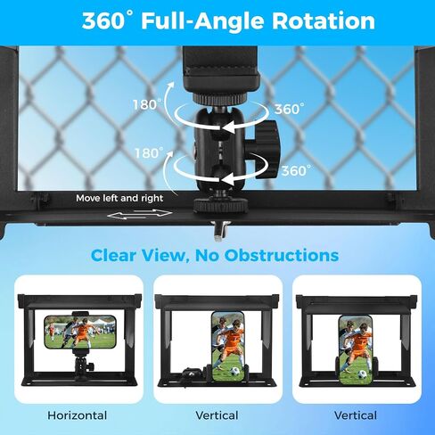 Game Changer Mounting Streaming Kit, Fence Phone Mount Baseball with Shade | Game Changer Fence Holder with Power Bank Clip for iPhone, Samsung, Mevo, GoPro and Action Camera in Kuwait