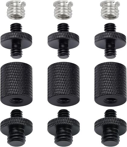 12 Pcs 1/4" & 3/8" Camera Screw Adapter Set - DSLR, GoPro, Flash & Light Stand Mounts in Kuwait