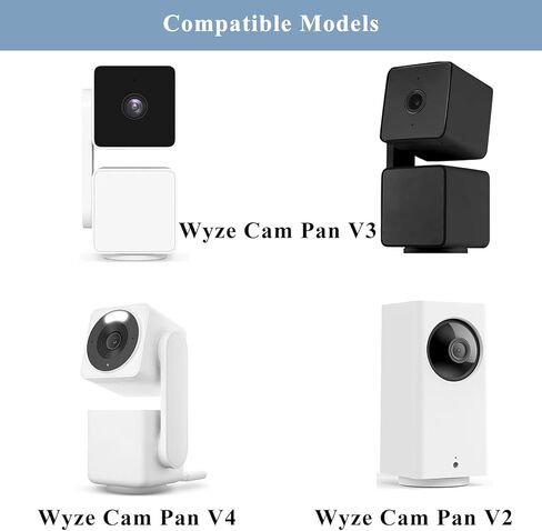 Magnetic Camera Mount Compatible with Wyze Cam Pan V4,Wyze Cam Pan V3/V2 | No Drill Magnetic Holder,Weatherproof, Strong Magnetic Force,Stable and Durable,1/4 Threaded Bracket Improved Safety,2 Pack in Kuwait