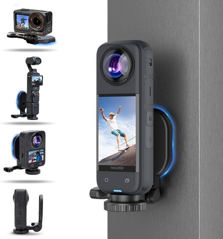 Magnetic Mount Stand for Insta360 X5 X4 OSMO 360 Pocket4 Action 5pro Hero13 | Detachable,Strong Magnetic,Camera Mount Steering Holder for Insta360 X5 X4 X3 GO Osmo 360 Pocket 4 Action 5 pro 4 3 Hero 13 in Kuwait