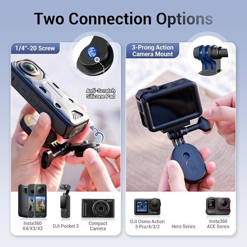 Magnetic Mount Stand for Insta360 X5 X4 OSMO 360 Pocket4 Action 5pro Hero13 | Detachable,Strong Magnetic,Camera Mount Steering Holder for Insta360 X5 X4 X3 GO Osmo 360 Pocket 4 Action 5 pro 4 3 Hero 13 in Kuwait