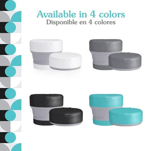 Go Portable Diaper Pail — Aqua — Superior Odor Control with No Added Fragrance — Collapses for On-The-Go — Compact & Space-Saving in Kuwait
