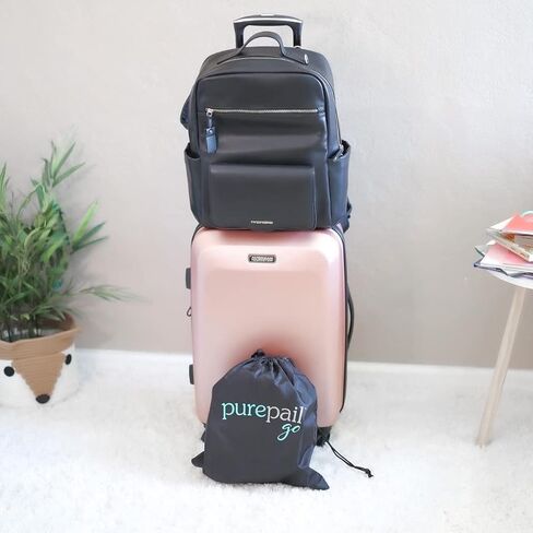 Go Portable Diaper Pail — Aqua — Superior Odor Control with No Added Fragrance — Collapses for On-The-Go — Compact & Space-Saving in Kuwait