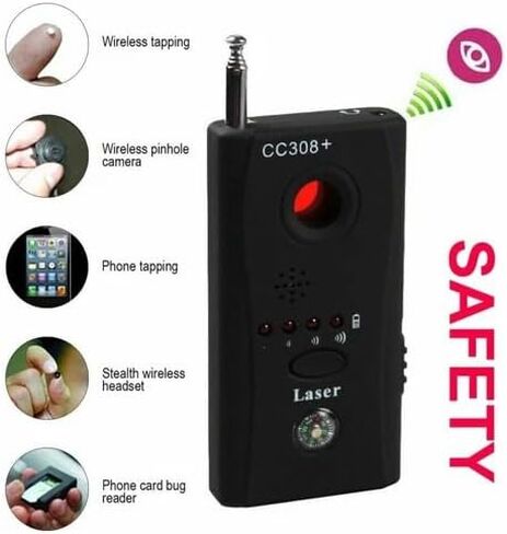 CC308+ Anti Spy RF Signal Bug Detector Hidden Camera Laser Lens GSM Finder in Kuwait