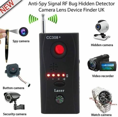 CC308+ Anti Spy RF Signal Bug Detector Hidden Camera Laser Lens GSM Finder in Kuwait