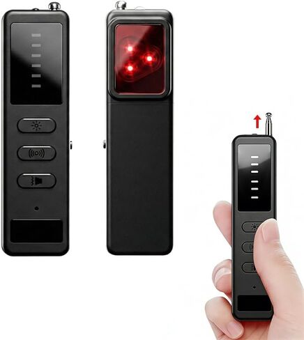 Hidden Camera Detector, 5-Level RF Signal Detector with 100MHz-8GHz Frequency Range, GPS Tracker Finder for Travel, Hotel, Office, Laser Lens & Magnetic Field Detection, USB-C Rechargeable in Kuwait