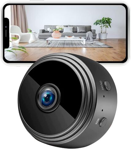 WiFi Mini Spy Camera Hidden Camera - Portable Small HD Nanny Cam with Night Vision and Motion Detection - Indoor Covert Security Camera for Home and Office - Hidden Spy Cam Surveillance Full HD 1080P in Kuwait