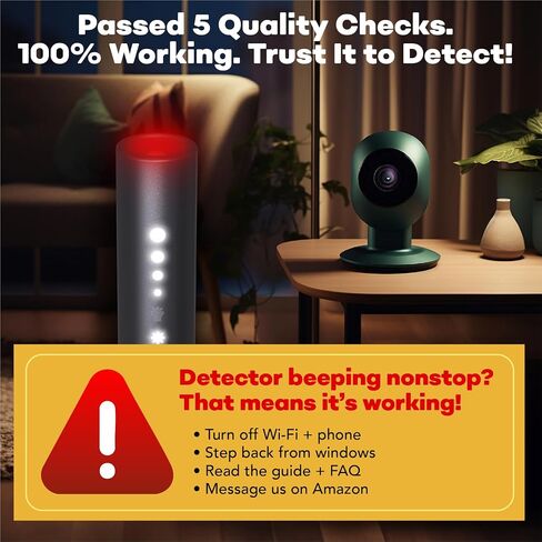 Hidden Camera Detectors – Mini Security Device for Audio Video Wireless Threats, Hotel Safety, Home Privacy and GPS Tracker Detection, Pen RF Spy Cam Voice Recorder Bug Finder for Travelers in Kuwait