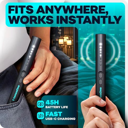 Hidden Camera Detectors – Mini Security Device for Audio Video Wireless Threats, Hotel Safety, Home Privacy and GPS Tracker Detection, Pen RF Spy Cam Voice Recorder Bug Finder for Travelers in Kuwait