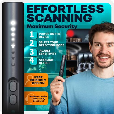 Hidden Camera Detectors – Mini Security Device for Audio Video Wireless Threats, Hotel Safety, Home Privacy and GPS Tracker Detection, Pen RF Spy Cam Voice Recorder Bug Finder for Travelers in Kuwait