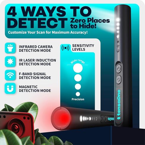 Hidden Camera Detectors – Mini Security Device for Audio Video Wireless Threats, Hotel Safety, Home Privacy and GPS Tracker Detection, Pen RF Spy Cam Voice Recorder Bug Finder for Travelers in Kuwait