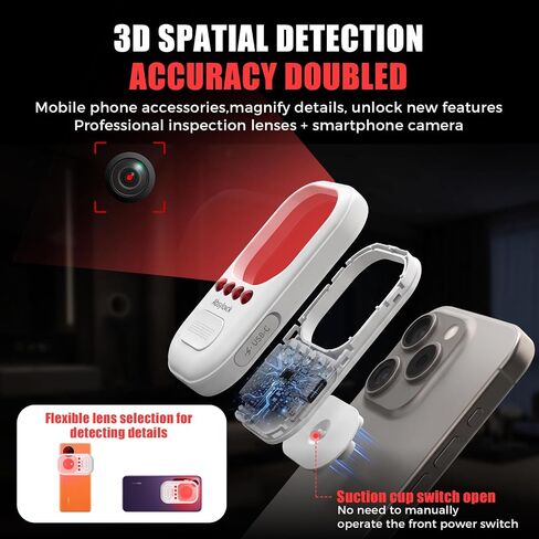 Infrared hidden camera detectors, personal safety devices for womens | 3 Working Modes & Enhanced Detail Detection, a Travel Safety Essential for Women, Perfect for Hotels, Apartments & Airbnb in Kuwait