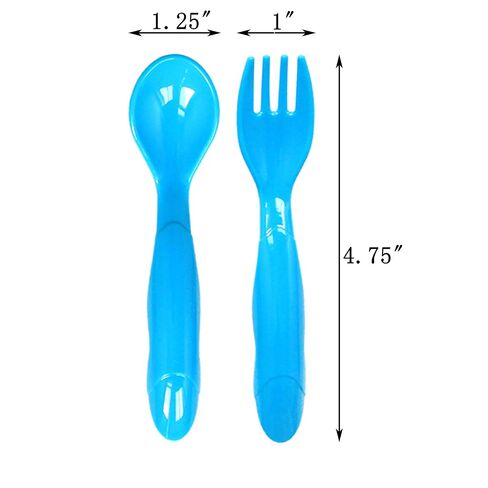 Youngever 36 Pcs Plastic Toddler Utensils, Set of 18 in 9 Assorted Colors, Plastic Kids Forks Kids Spoons, Dishwasher Safe, Toddler Silverware, Kids Plastic Cutlery Set, 9 Assorted Colors in Kuwait